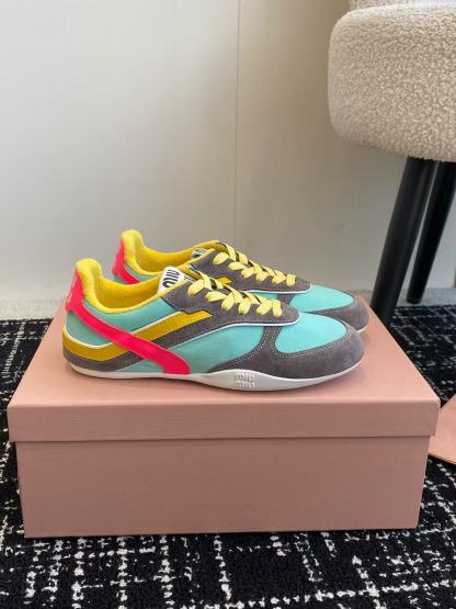 M1UM1U カラフルなレースアップカジュアルシューズ【50％割引+送料無料】