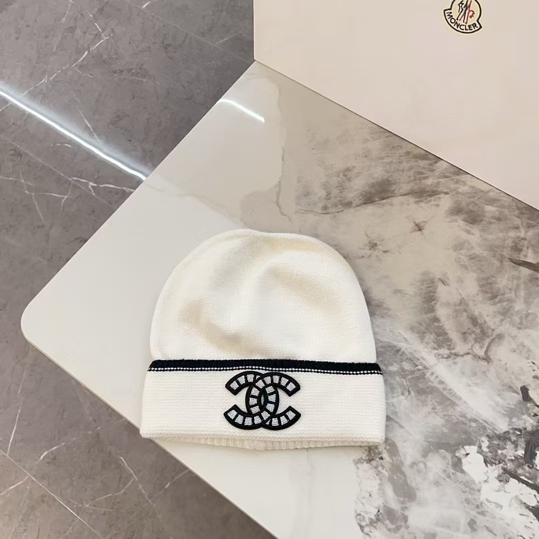 CHANE1 ダブルCロゴウールハット【50％割引+送料無料】