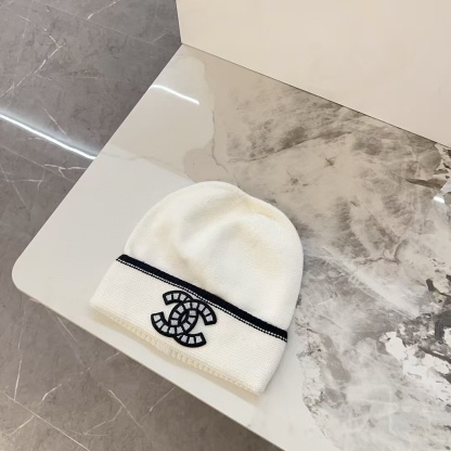 CHANE1 ダブルCロゴウールハット【50％割引+送料無料】