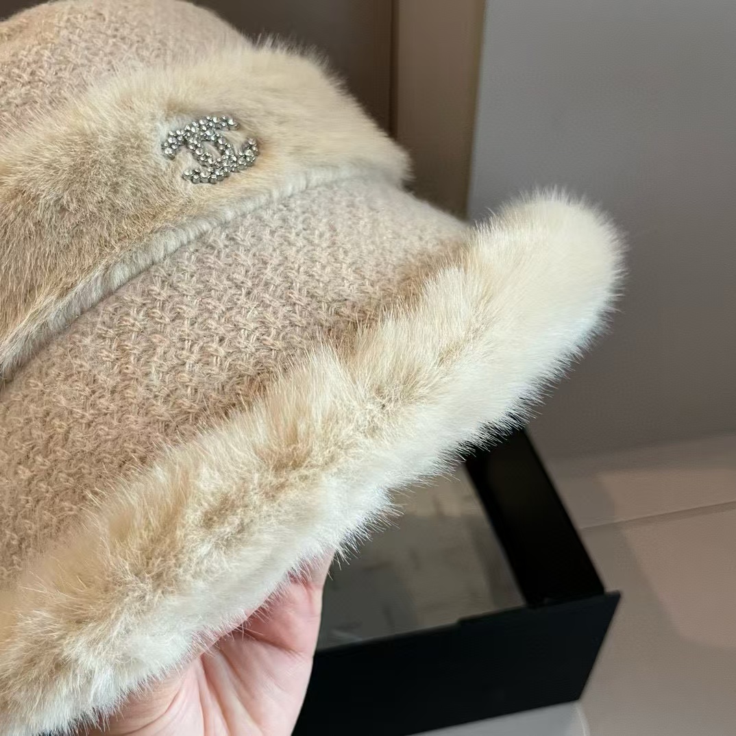 CHANE1 プラッシュウールバケットハット【50％割引+送料無料】