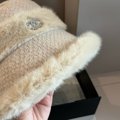 CHANE1 プラッシュウールバケットハット【50％割引+送料無料】