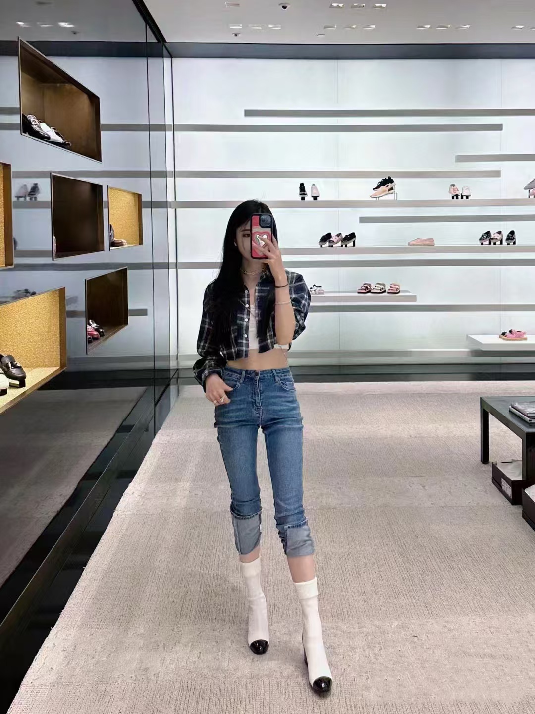 CHANE1 高品質太ヒールソックスブーツ【50％割引+送料無料】