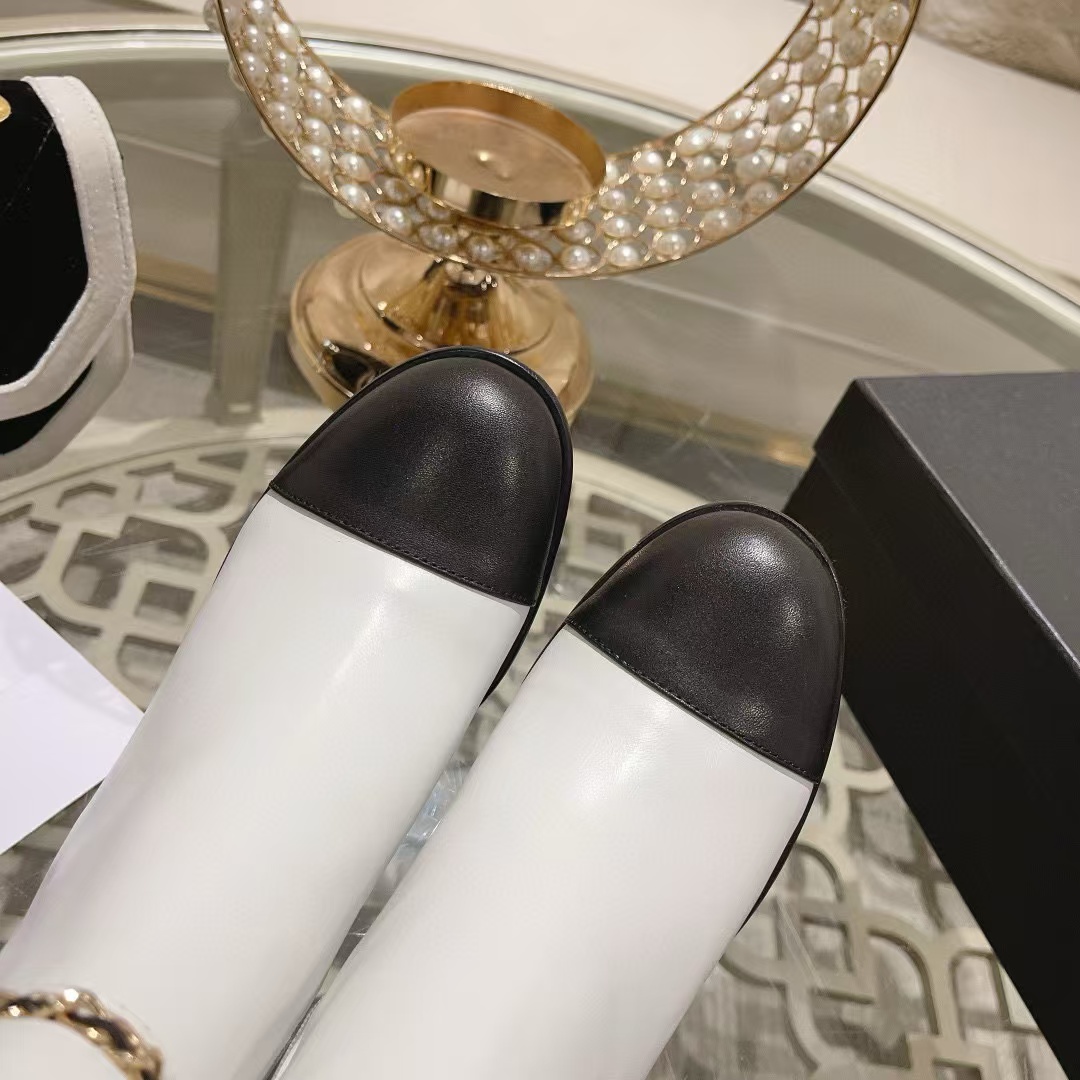 CHANE1高品質牛革チェーンハイヒールブーツ【50％割引+送料無料】