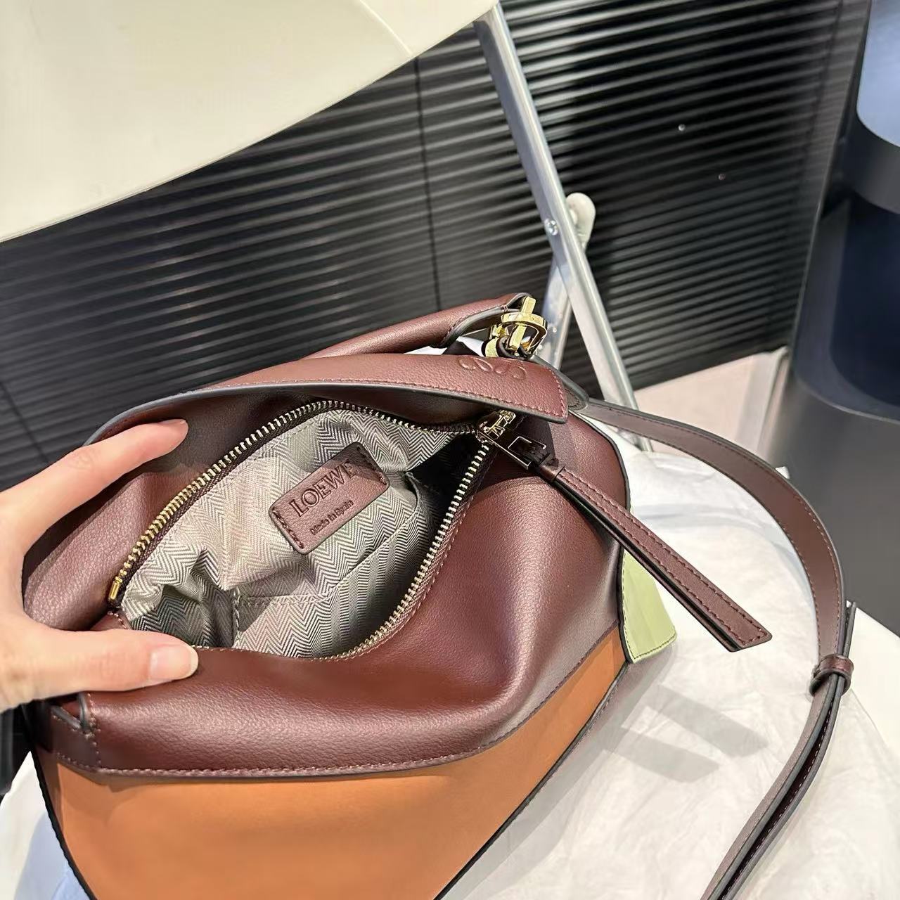 L0WEW カラーブロックトートバッグ【50％割引+送料無料】