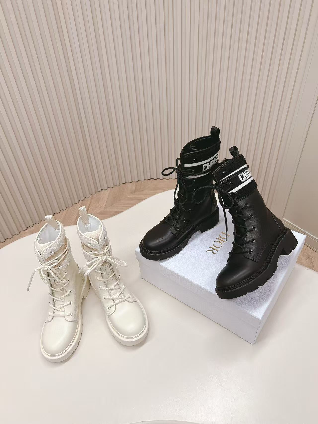 DI0R 高品質ウール レースアップ マーティンブーツ【50％割引+送料無料】