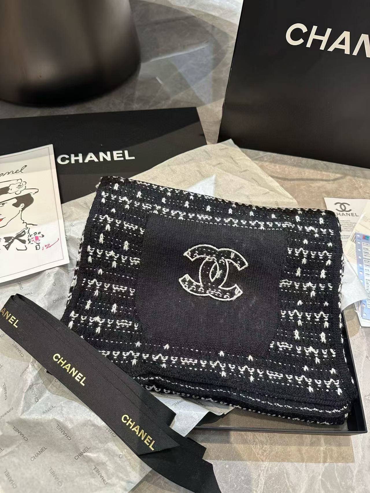 CHANE1 ポケット付きウールスカーフ【50％割引+送料無料】