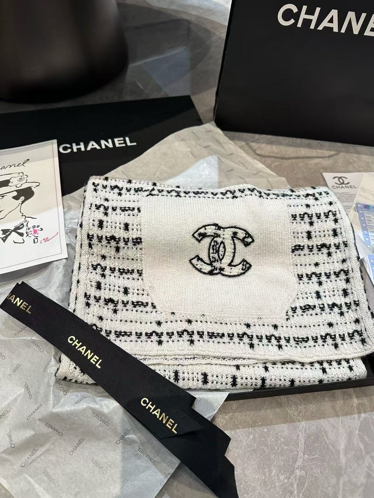 CHANE1 ポケット付きウールスカーフ【50％割引+送料無料】