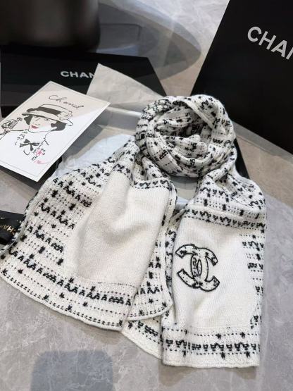 CHANE1 ポケット付きウールスカーフ【50％割引+送料無料】