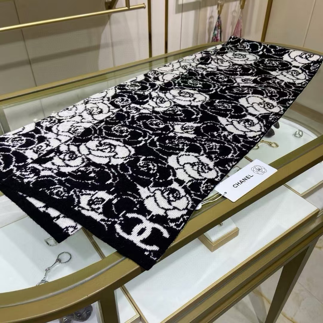 CHANE1 カメリア カシミア スカーフ【50％割引+送料無料】