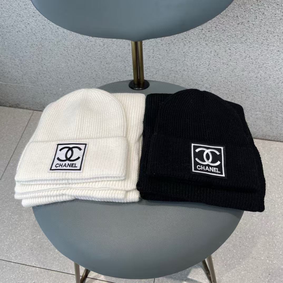 CHANE1 ウール帽子+スカーフ2点セット【50％割引+送料無料】