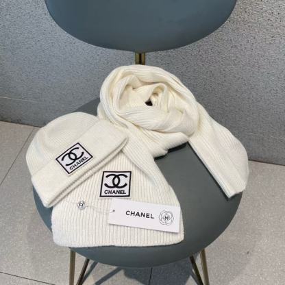 CHANE1 ウール帽子+スカーフ2点セット【50％割引+送料無料】