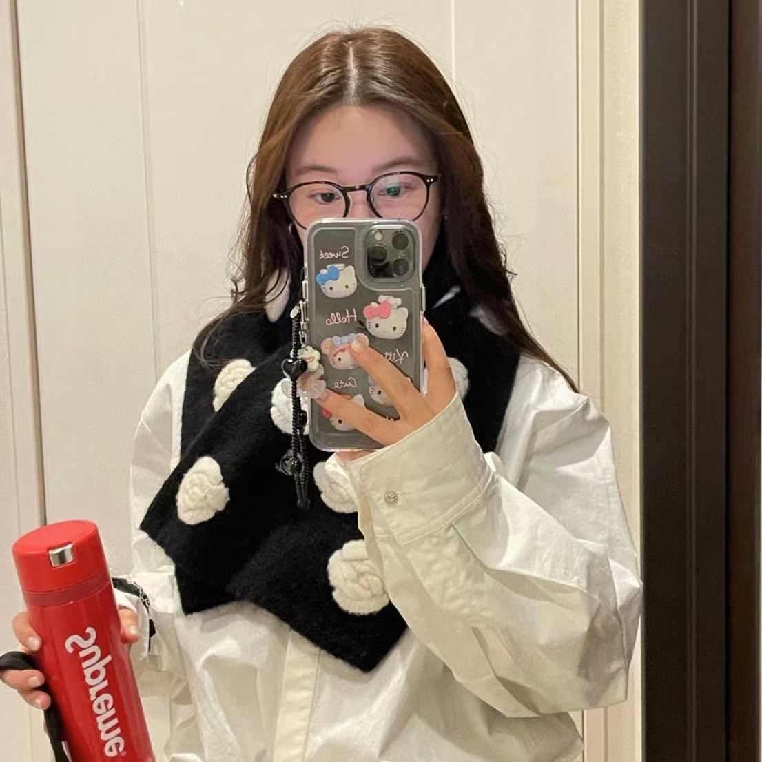 CHANE1 フローラルウールスカーフ【50％割引+送料無料】