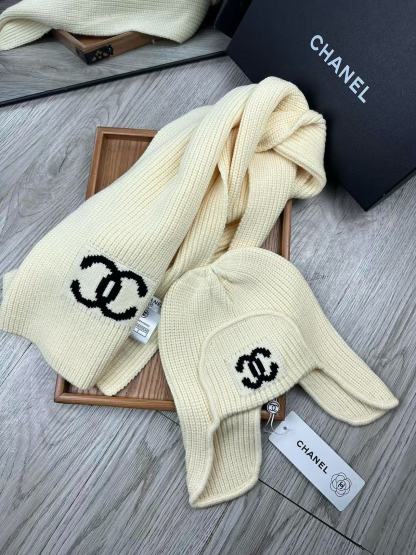 CHANE1 定番ウールハット+スカーフ2点セット【50％割引+送料無料】