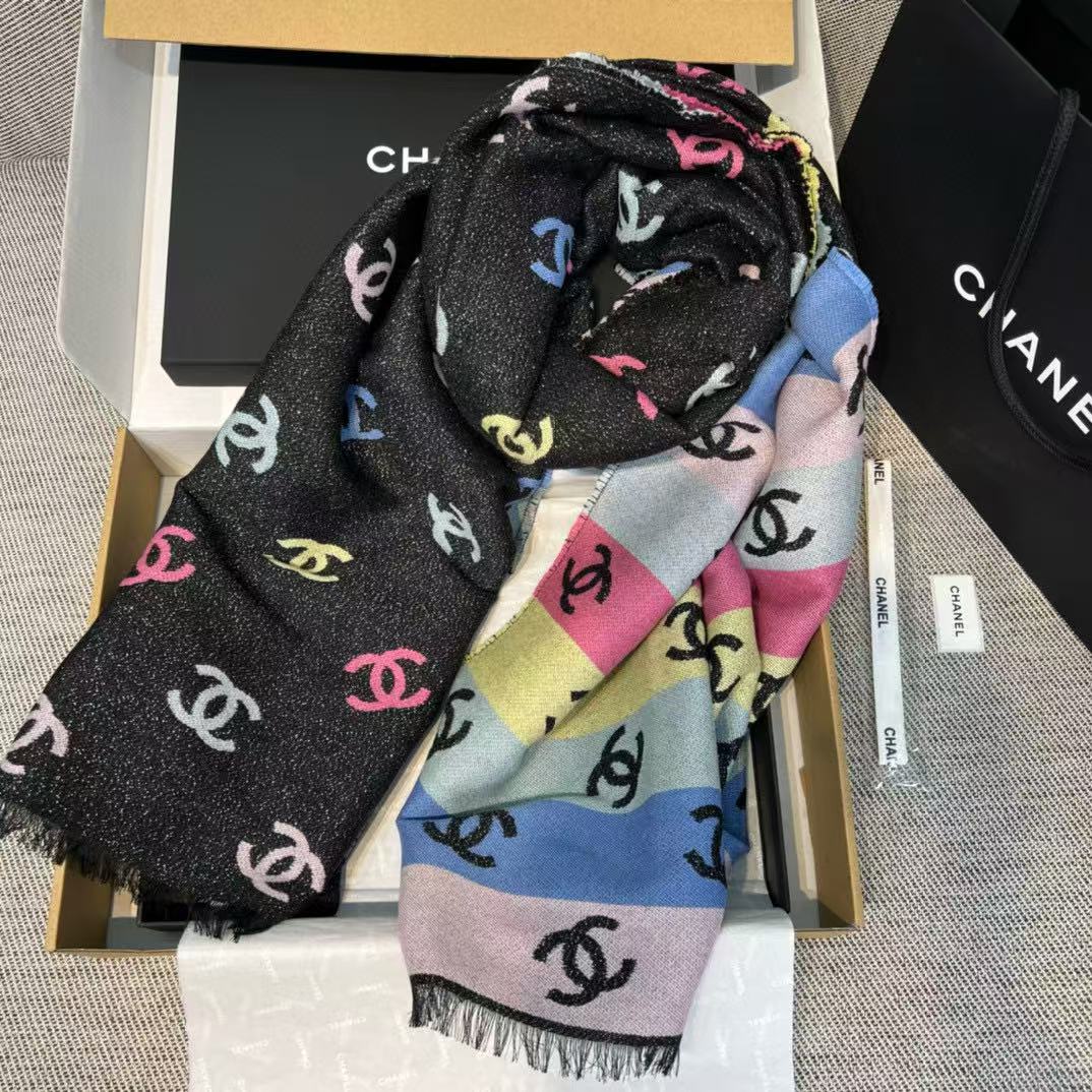 CHANE1 カラフルレタースカーフ【50％割引+送料無料】