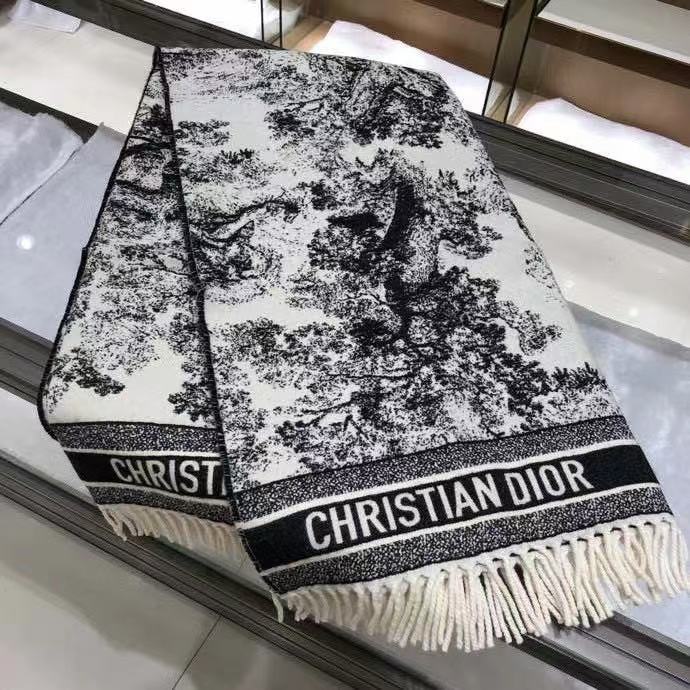 DI0R CD アニマルプリント カシミア スカーフ【50％割引+送料無料】