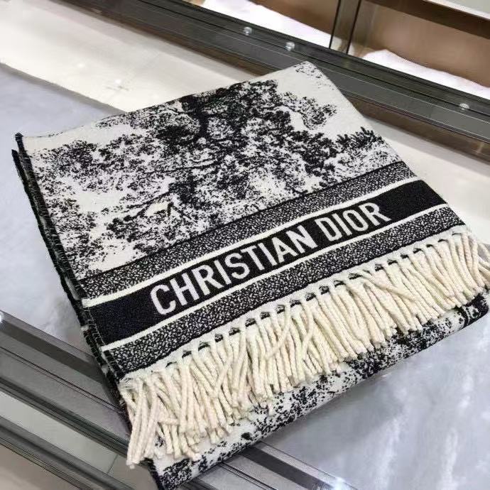 DI0R CD アニマルプリント カシミア スカーフ【50％割引+送料無料】