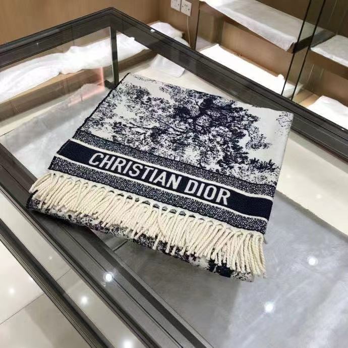 DI0R CD アニマルプリント カシミア スカーフ【50％割引+送料無料】