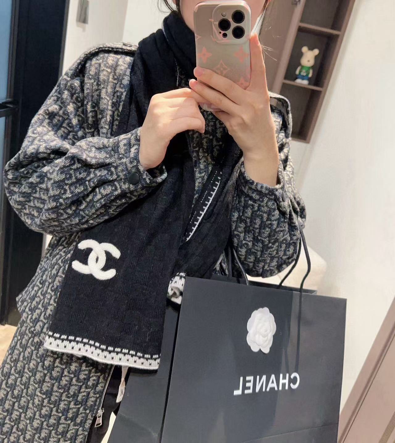 CHANE1 シンプルカシミヤスカーフ【50％割引+送料無料】