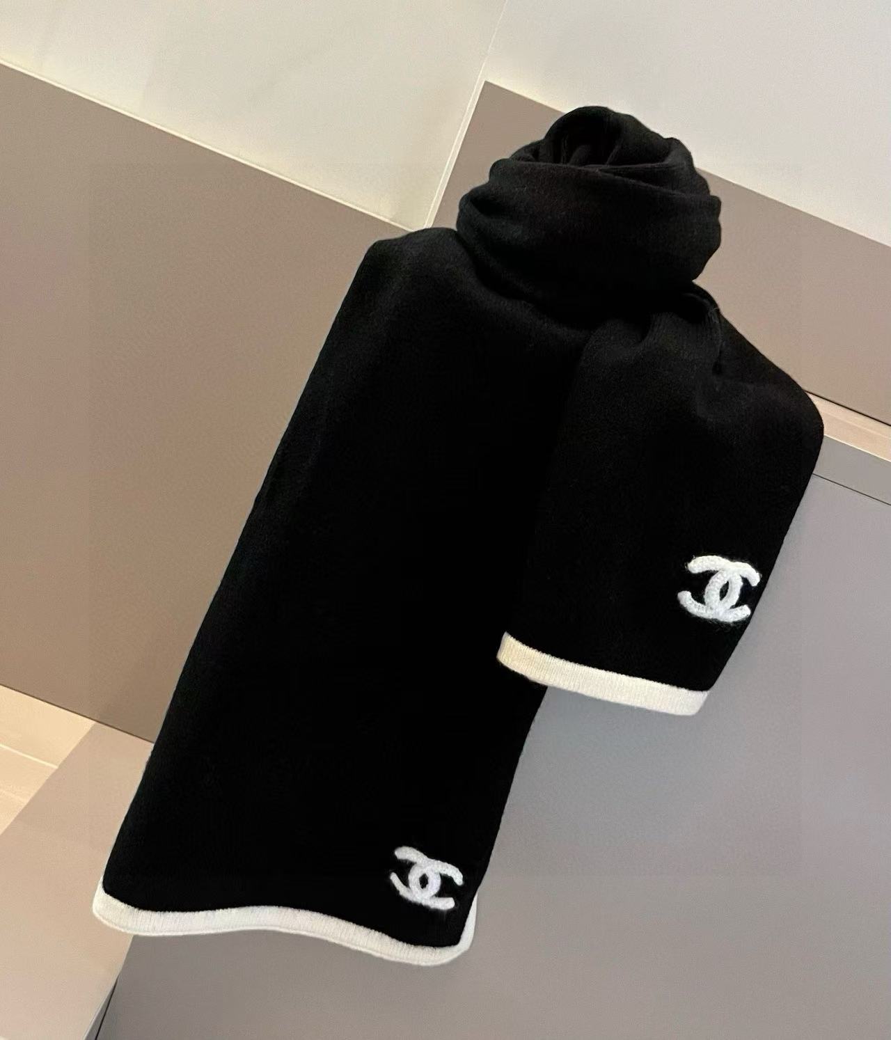 CHANE1 ウールニット帽子+スカーフ2点セット【50％割引+送料無料】