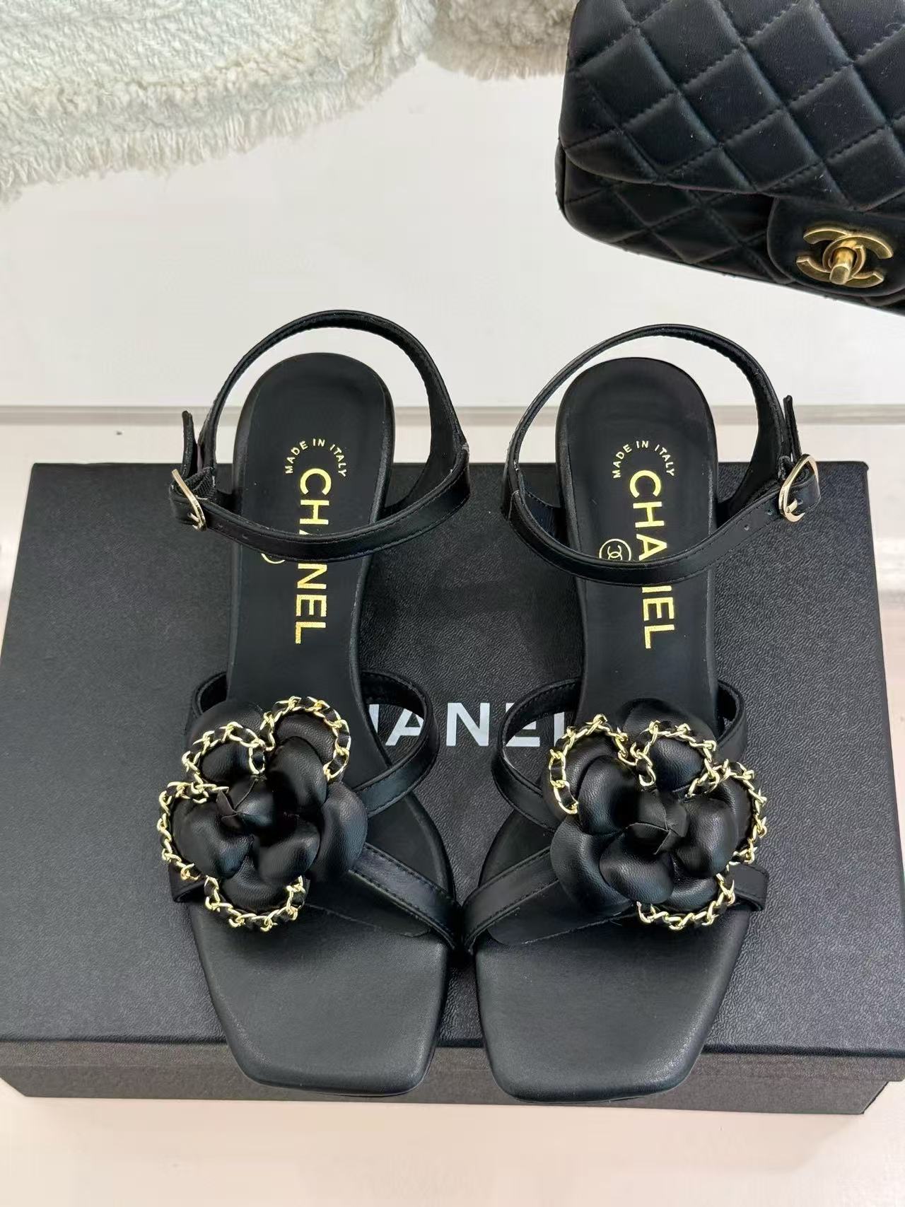 CHANE1 高品質カメリアハイヒールサンダル【50％割引+送料無料】