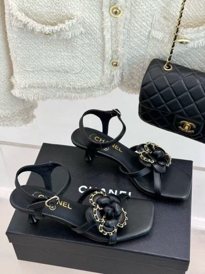 CHANE1 高品質カメリアハイヒールサンダル【50％割引+送料無料】