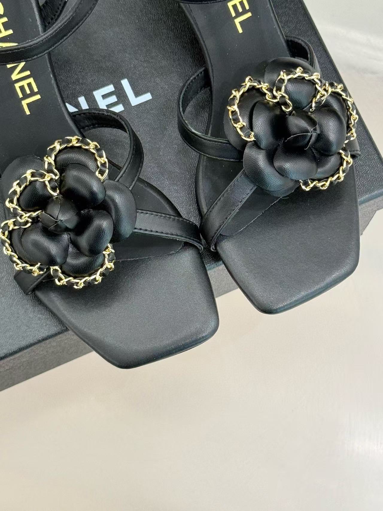 CHANE1 高品質カメリアハイヒールサンダル【50％割引+送料無料】