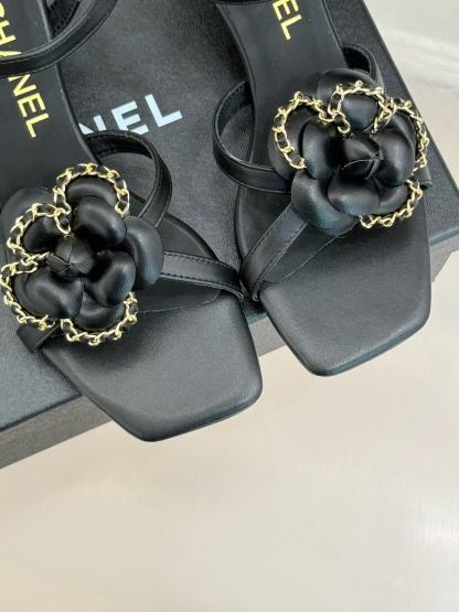 CHANE1 高品質カメリアハイヒールサンダル【50％割引+送料無料】