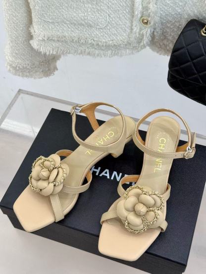 CHANE1 高品質カメリアハイヒールサンダル【50％割引+送料無料】