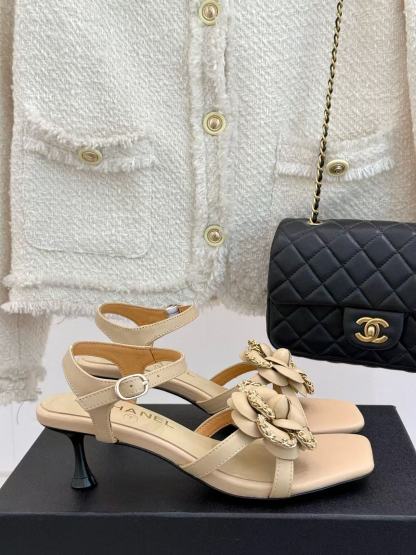 CHANE1 高品質カメリアハイヒールサンダル【50％割引+送料無料】