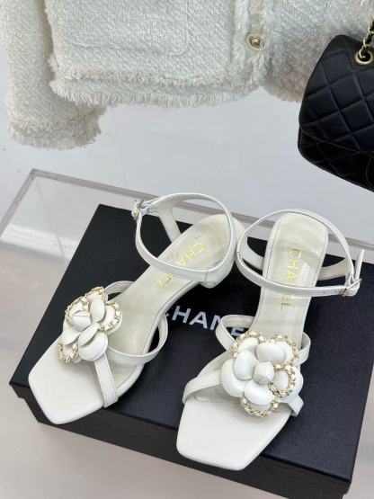 CHANE1 高品質カメリアハイヒールサンダル【50％割引+送料無料】