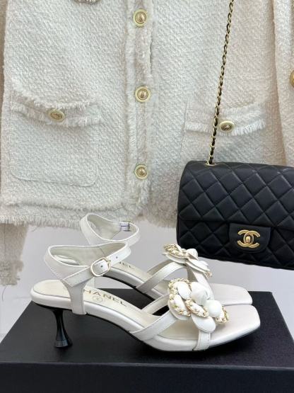 CHANE1 高品質カメリアハイヒールサンダル【50％割引+送料無料】