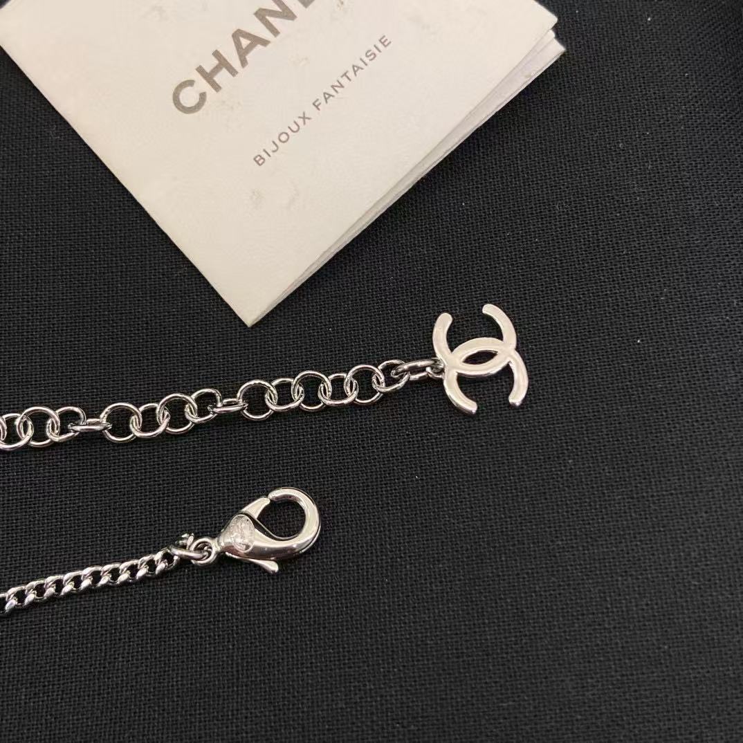 CHANE1 ラウンドダブルCフルダイヤモンドネックレス【50％割引+送料無料】