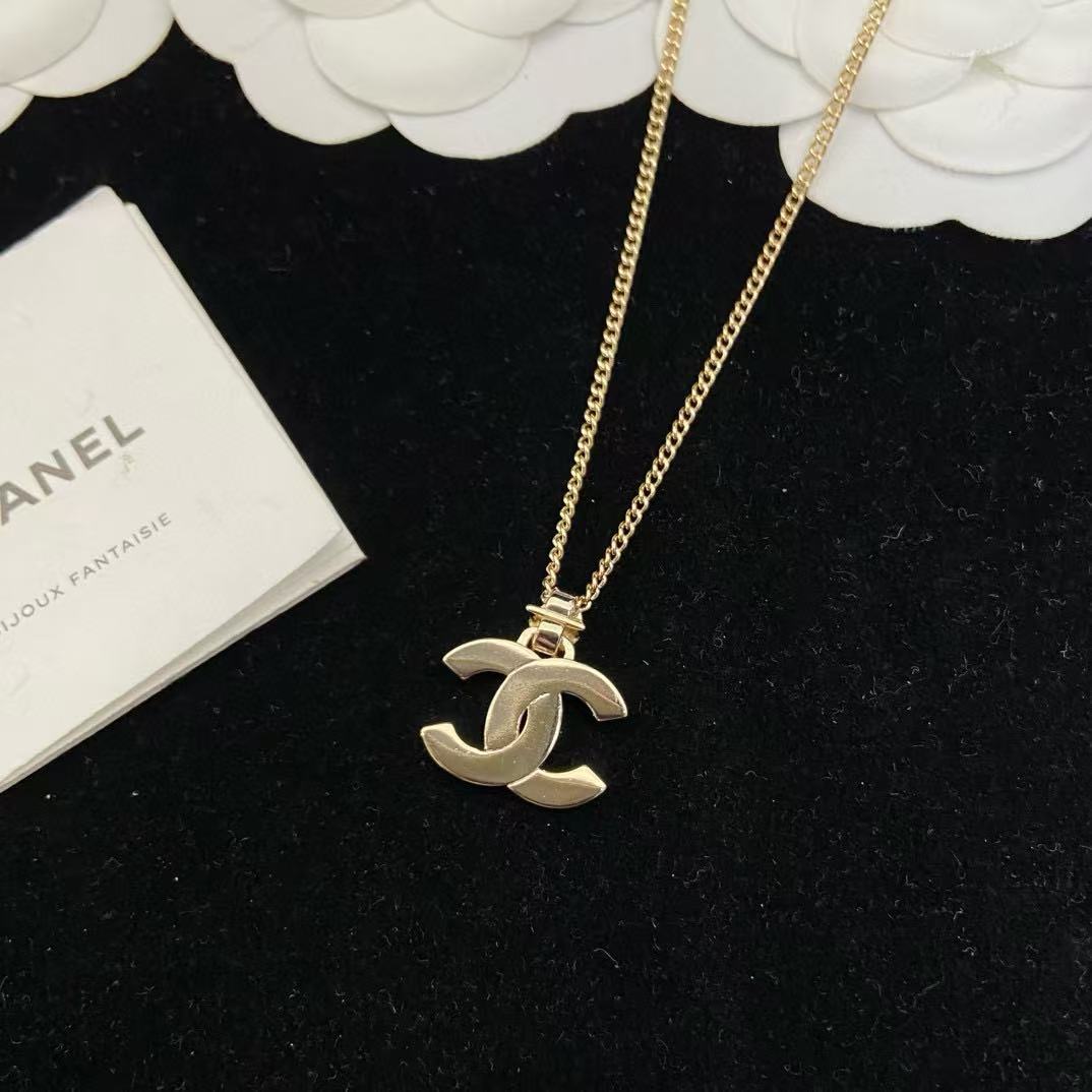 CHANE1 ダブルC フルダイヤモンドネックレス【50％割引+送料無料】