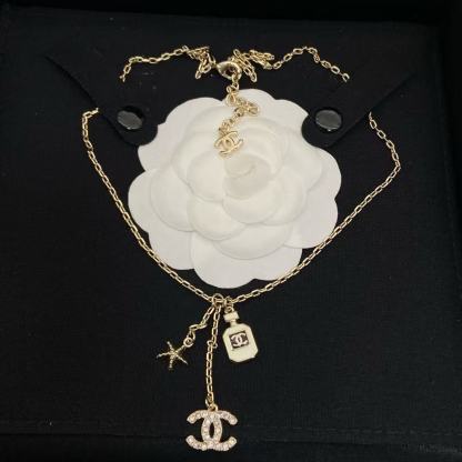 CHANE1 香水瓶タッセルネックレス【50％割引+送料無料】