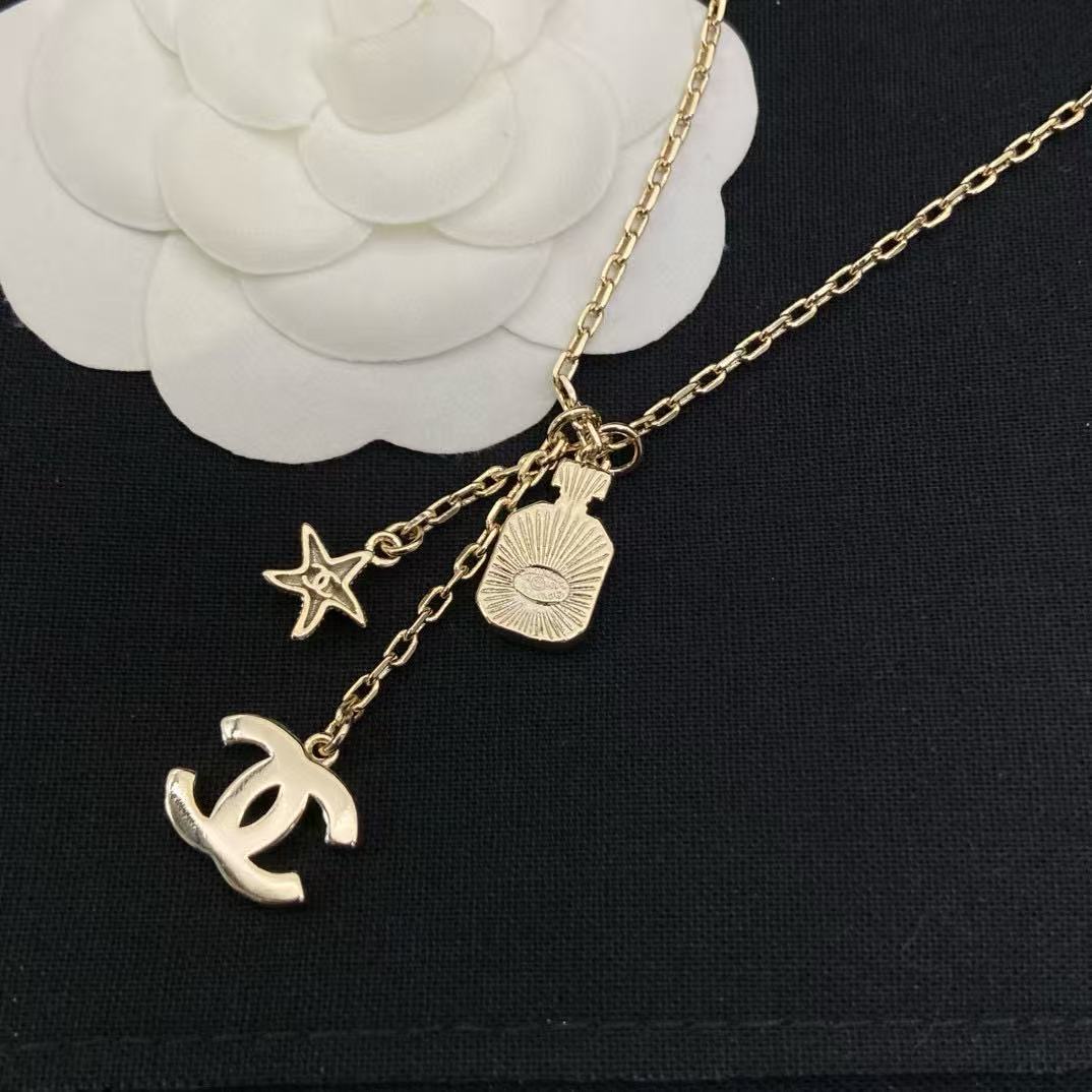 CHANE1 香水瓶タッセルネックレス【50％割引+送料無料】