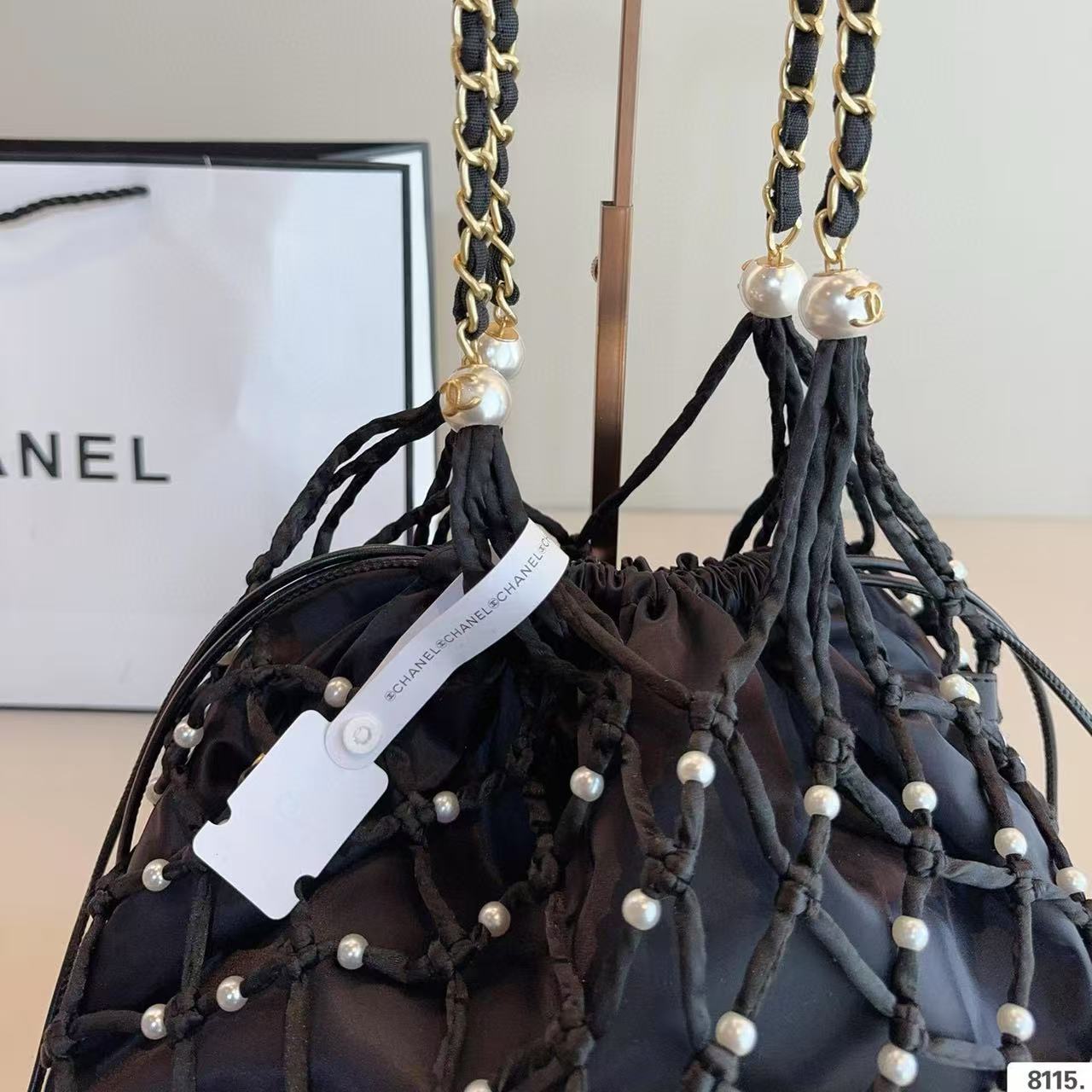 CHANE1 高品質パールメッシュショルダーバッグ【50％割引+送料無料】