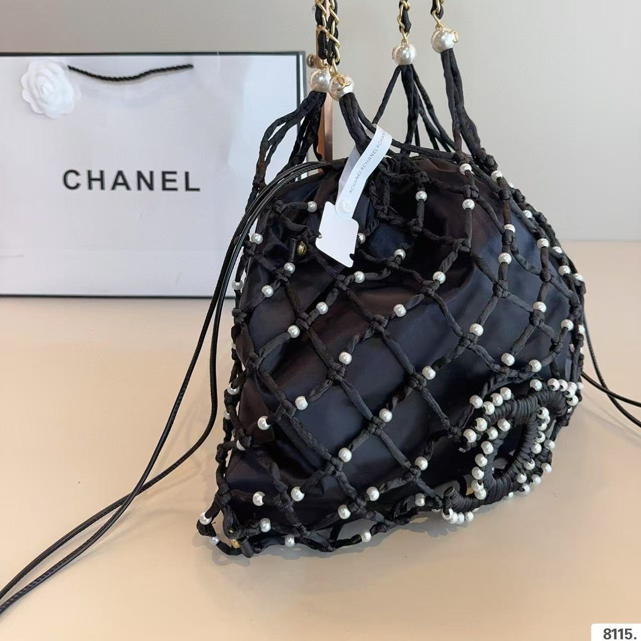 CHANE1 高品質パールメッシュショルダーバッグ【50％割引+送料無料】