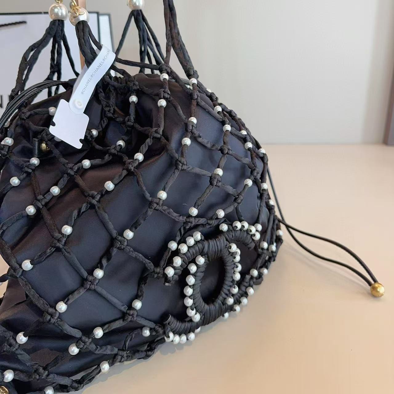 CHANE1 高品質パールメッシュショルダーバッグ【50％割引+送料無料】
