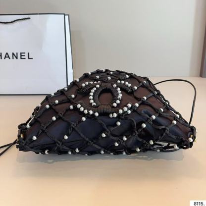 CHANE1 高品質パールメッシュショルダーバッグ【50％割引+送料無料】