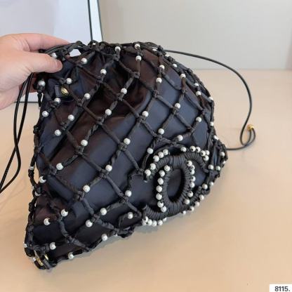 CHANE1 高品質パールメッシュショルダーバッグ【50％割引+送料無料】