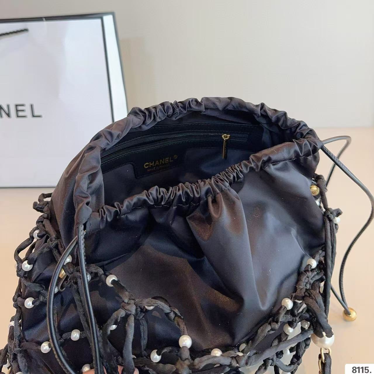 CHANE1 高品質パールメッシュショルダーバッグ【50％割引+送料無料】