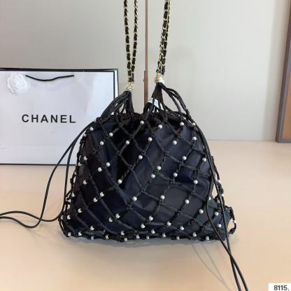 CHANE1 高品質パールメッシュショルダーバッグ【50％割引+送料無料】