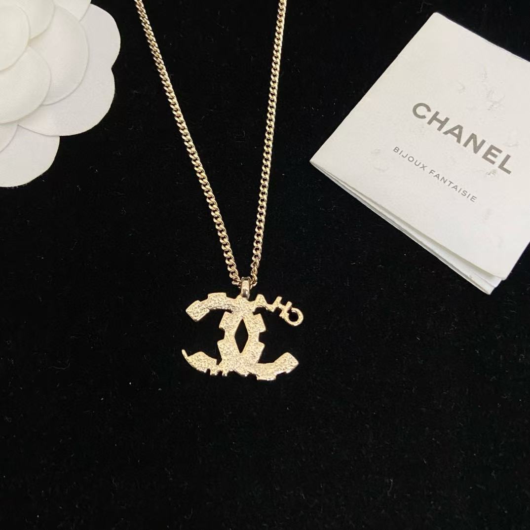 CHANE1 ダブルCスクエアダイヤモンドネックレス【50％割引+送料無料】