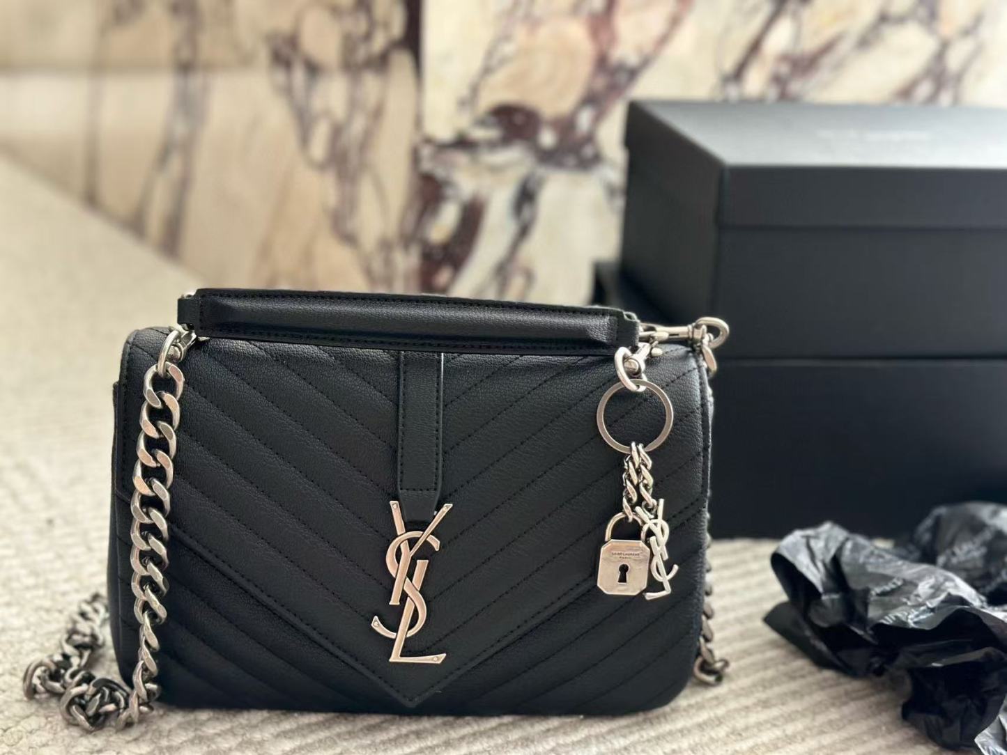 YSL レザーチェーンバッグ【50％割引+送料無料】