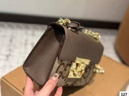 GUCC1 クラシック牛革ロックチェーンバッグ【 50％割引+送料無料】