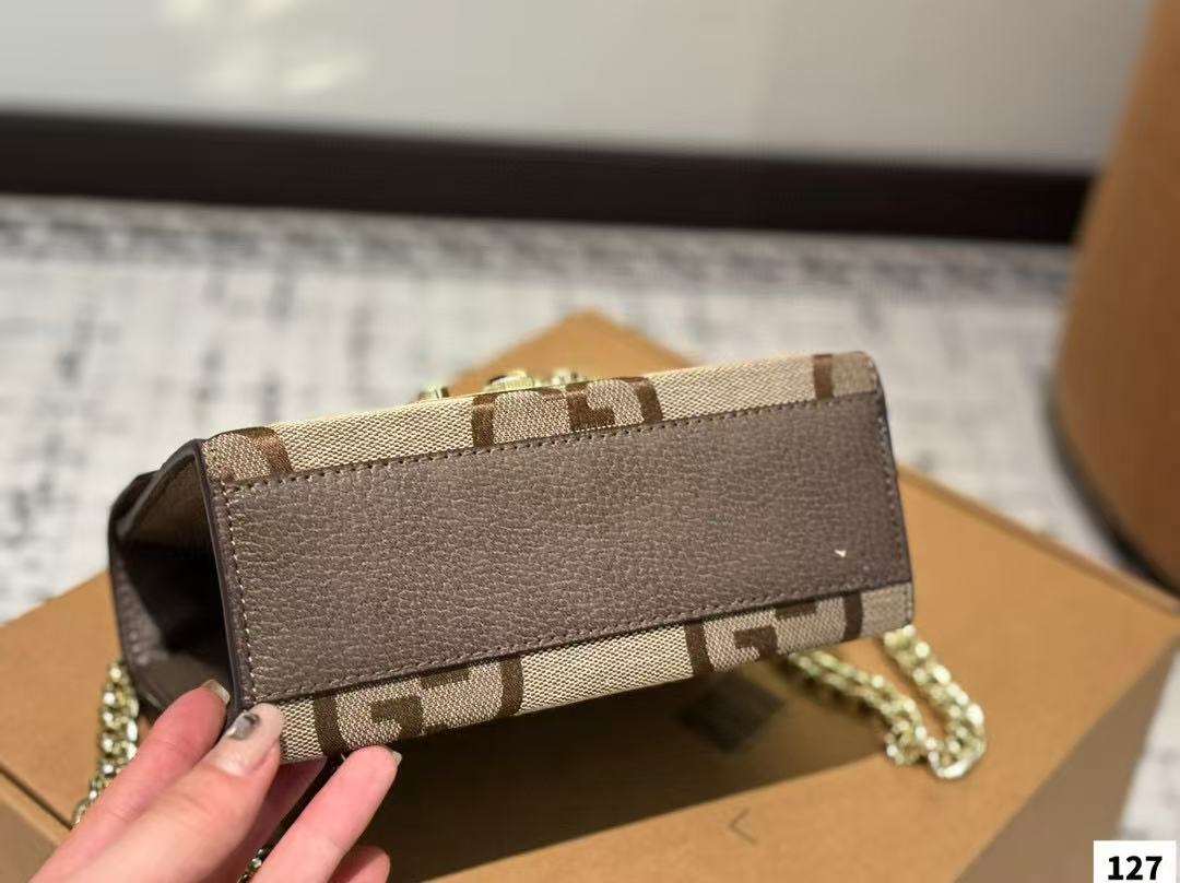 GUCC1 クラシック牛革ロックチェーンバッグ【 50％割引+送料無料】