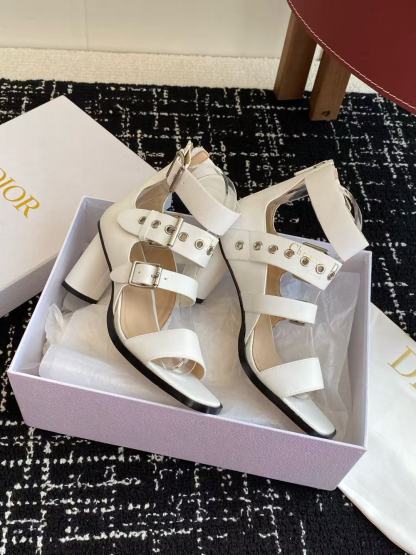 DI0R 高品質スクエアトゥハイヒールサンダル【50％割引+送料無料】