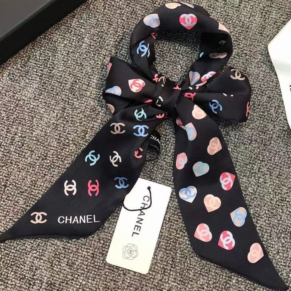 CHANE1 フルロゴ シルクスカーフ【 50％割引+送料無料】