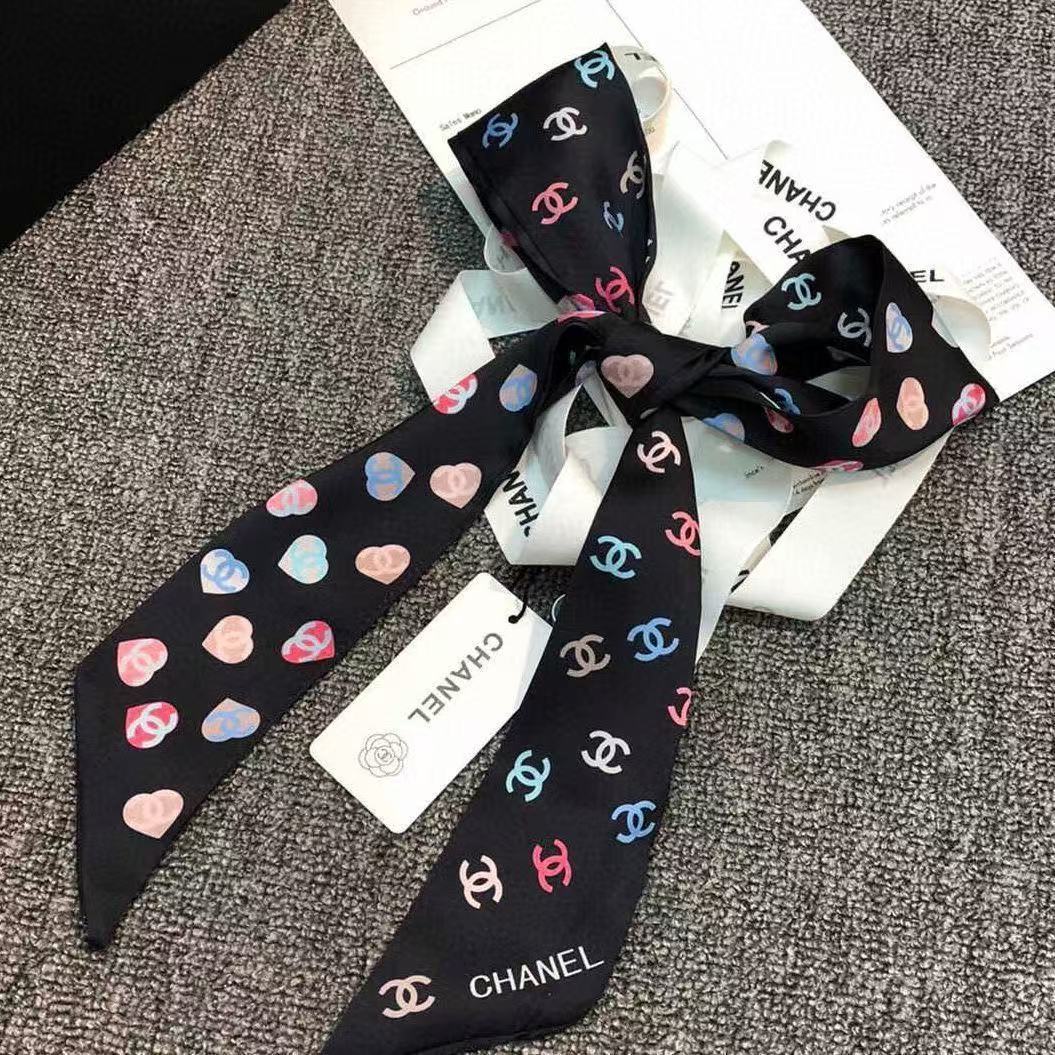 CHANE1 フルロゴ シルクスカーフ【 50％割引+送料無料】