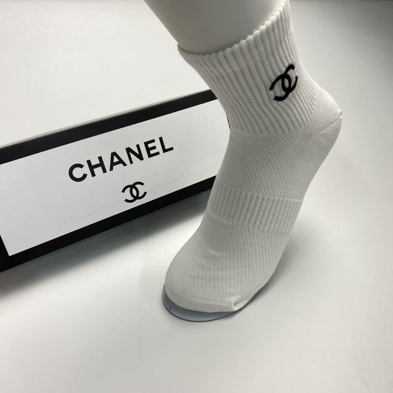 CHANE1 ダブルCソックス5足【 50％割引+送料無料】